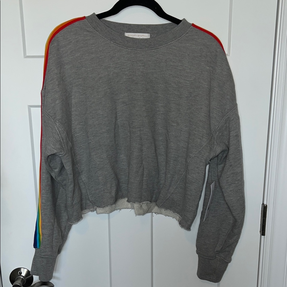 NWT Spiritual Gangster Rainbow Cropped Pullover